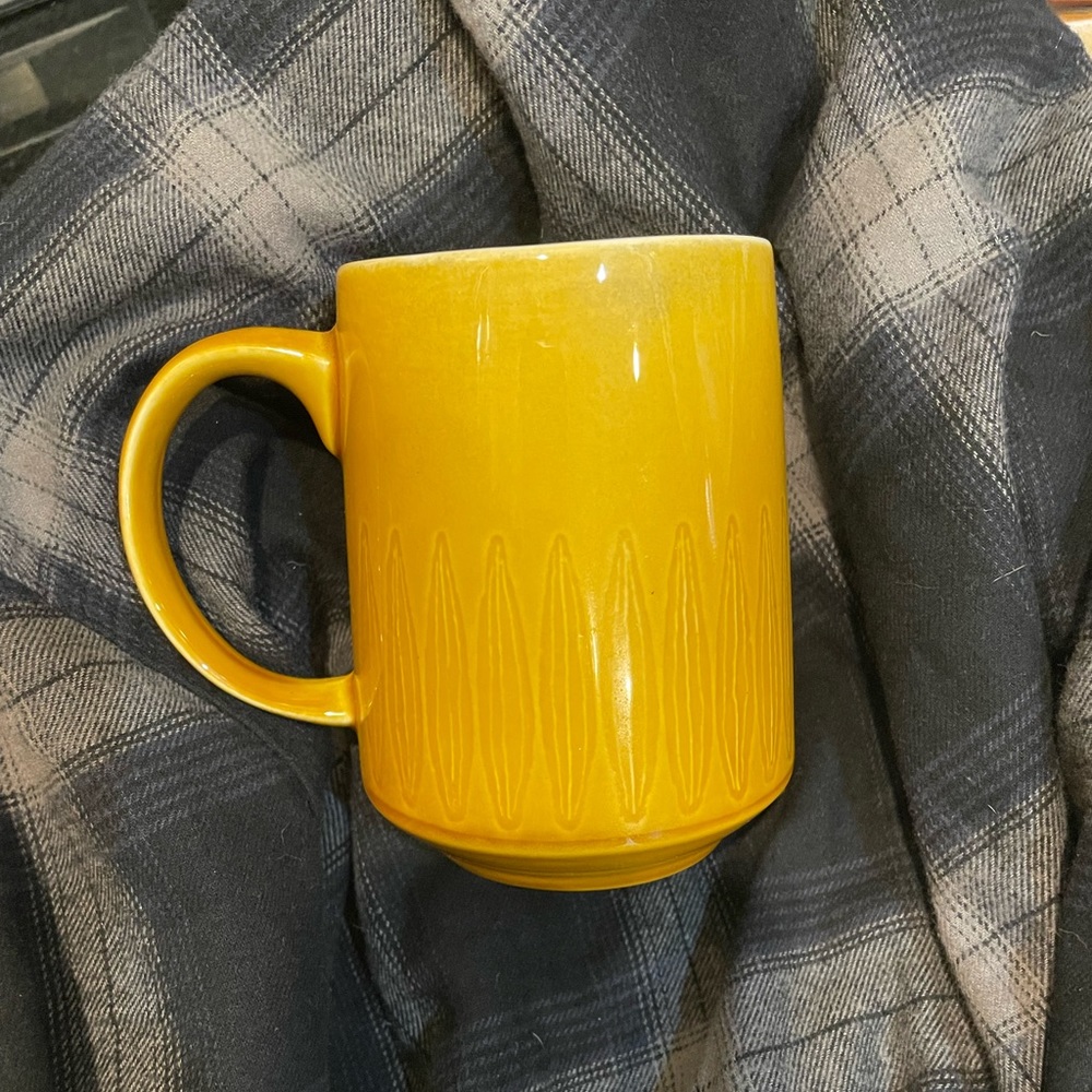 Vintage Yellow glazed mug